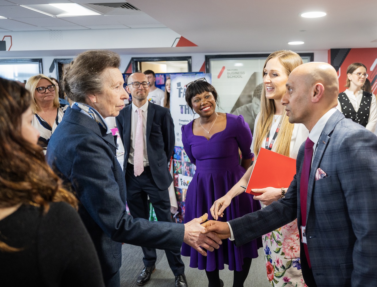 Her Royal Highness The Princess Royal meets student entrepreneurs at
